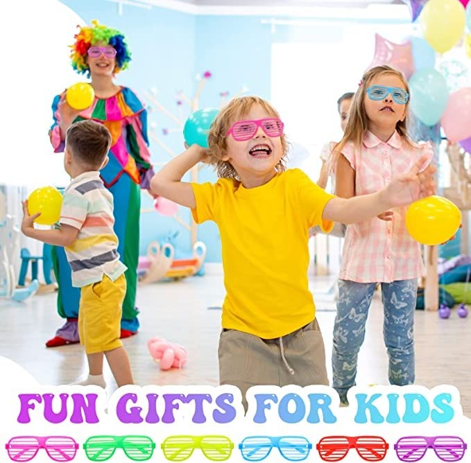 Image of Party Propz Funky Party Goggles - Pack of 6 | Party Goggles for Adults | Multicolor Goggle Party Pack | Shutter Party Glasses for Men | Party Glass for Bachelorette, Pool Party, Birthday, New Year