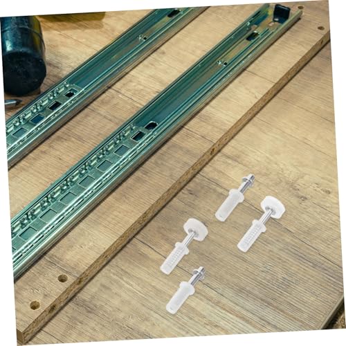Kit de herrajes para puerta de clóset plegable Angoily 6 piezas con rodillo superior y ruedas guía con resorte para reparación miniatura 7