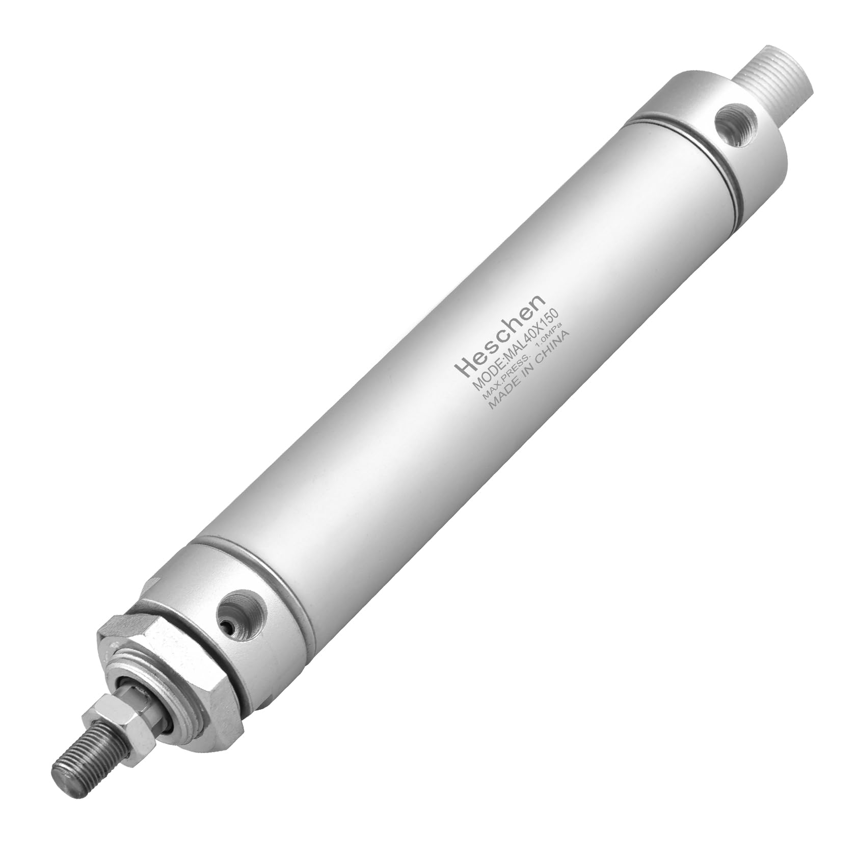 Heschen Silver Pneumatic Slim Air Cylinder Mal 40-150 Pt1/4 Port 40Mm Bore 150Mm Stroke Double Acting