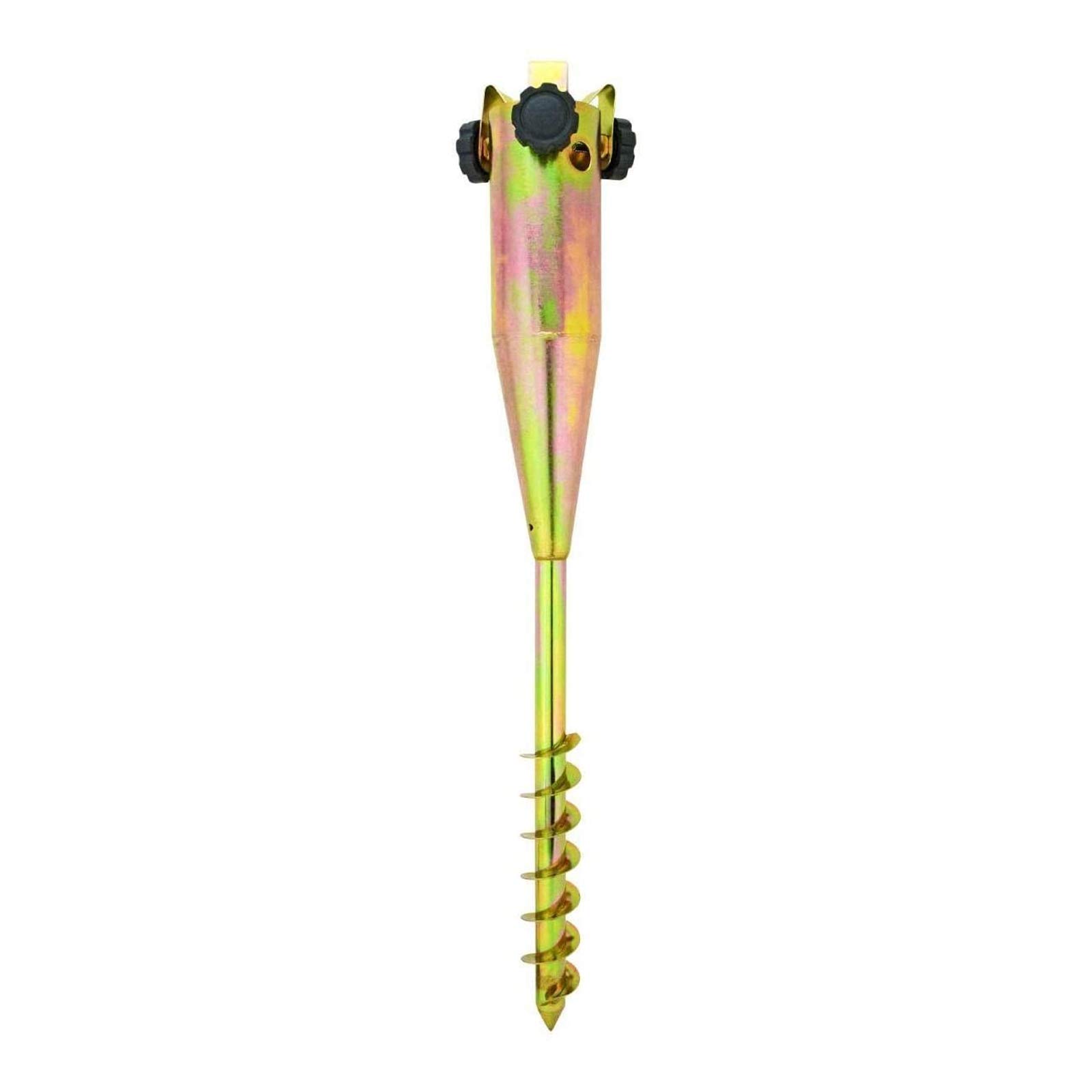 Thrink Heavy Duty Ground Spike | Simple To Use Screw-In System | Ideal For Rotary Washing Line Or Parasol, Gazebos, Bird Feeders, Flags & Outdoor Activity Poles | Size: Length: 56Cm