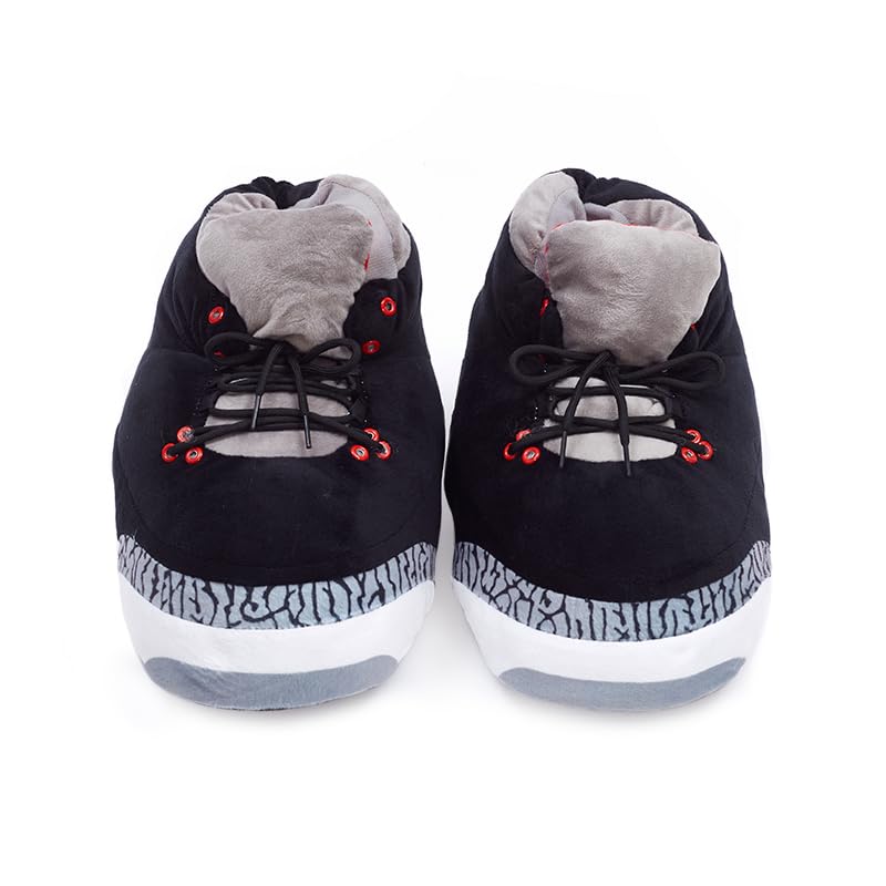 EXIGENT Extra Bottom Cushion Sneaker Slippers Kicks Shoes Adult | Men and Women | One Size Fits Most Christmas Summer Black2