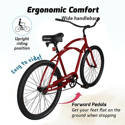 Bicicleta tandem para adultos Tracer ACE, ruedas de 26 pulgadas, freno de pedal, para parejas o amigos, varios colores miniatura 2