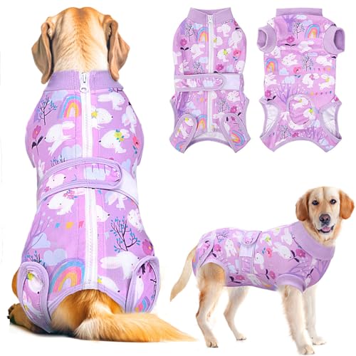 Image of Lukovee Recovery Suit for Dogs, Female Male Spay Neuter Post Surgery Suit