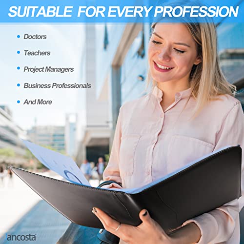 Porte-documents bloc-notes format lettre noir porte-documents professionnel de bureau