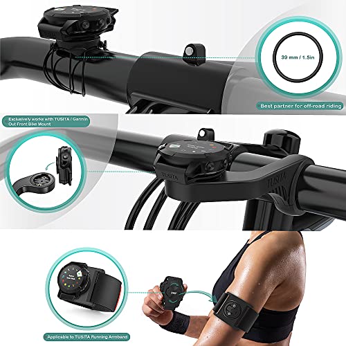 Image of TUSITA 26mm QuickFit Quarter-Turn Bike Mount Compatible with Garmin Fenix 6X Pro, Fenix 7X, Quatix 6X Solar,Enduro,Tactix Delta