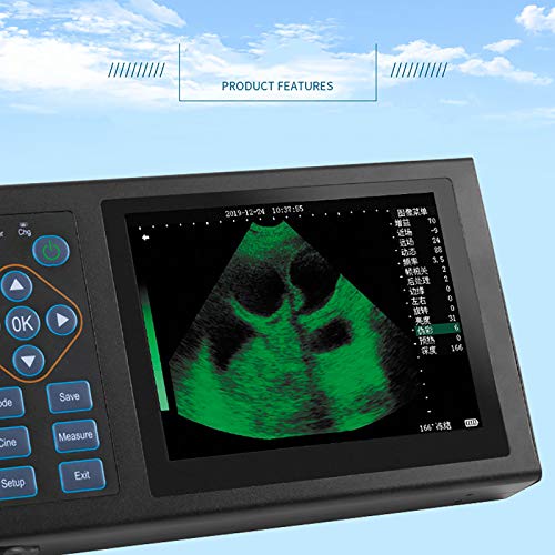 Macchina veterinaria portatile ad ultrasuoni - Riproduzione HD a colori multifunzione a colori, tester per grasso posteriore, data di scadenza stimata