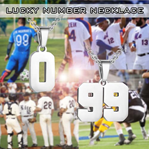 Number Necklace for Men Silver Athletes Number Chain Stainless Steel Charm Pendant Personalized Sports Jewelry for Men Basketball Baseball Football4