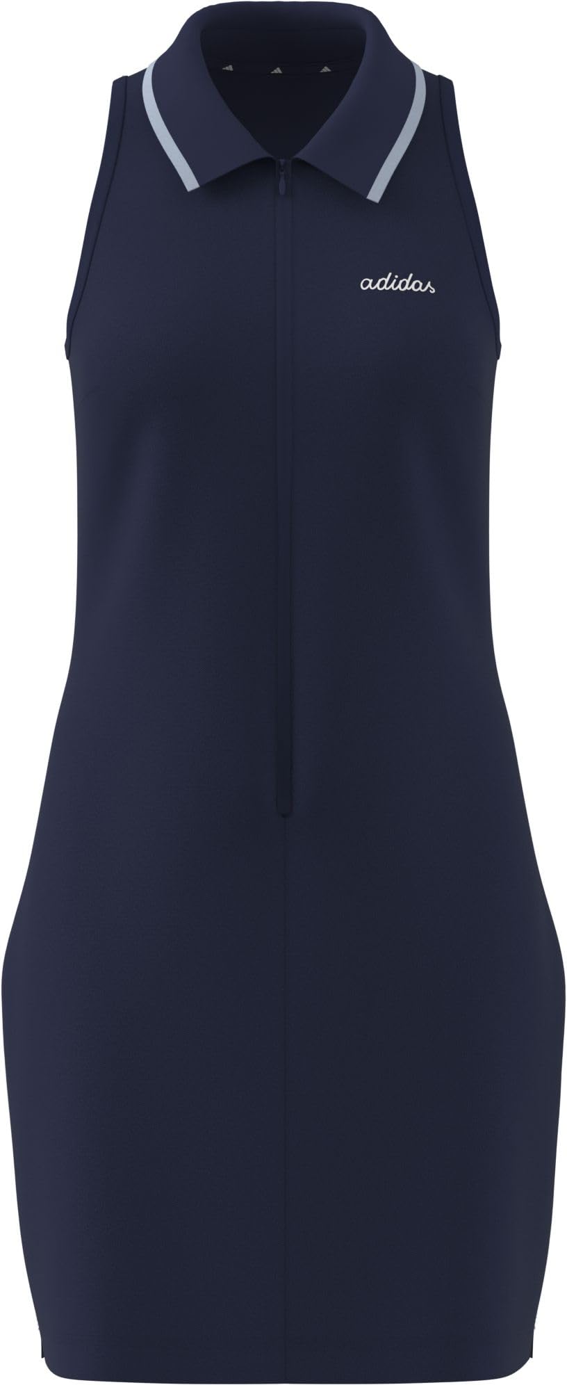 adidas Women's Seasonal Essentials Colorpop Dress with Embroidered Graphic, Dark Blue/White, XXL