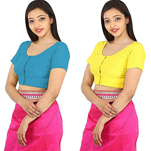 Image of Namita Women's Rubia Cotton Solid Half Sleeve Blouse