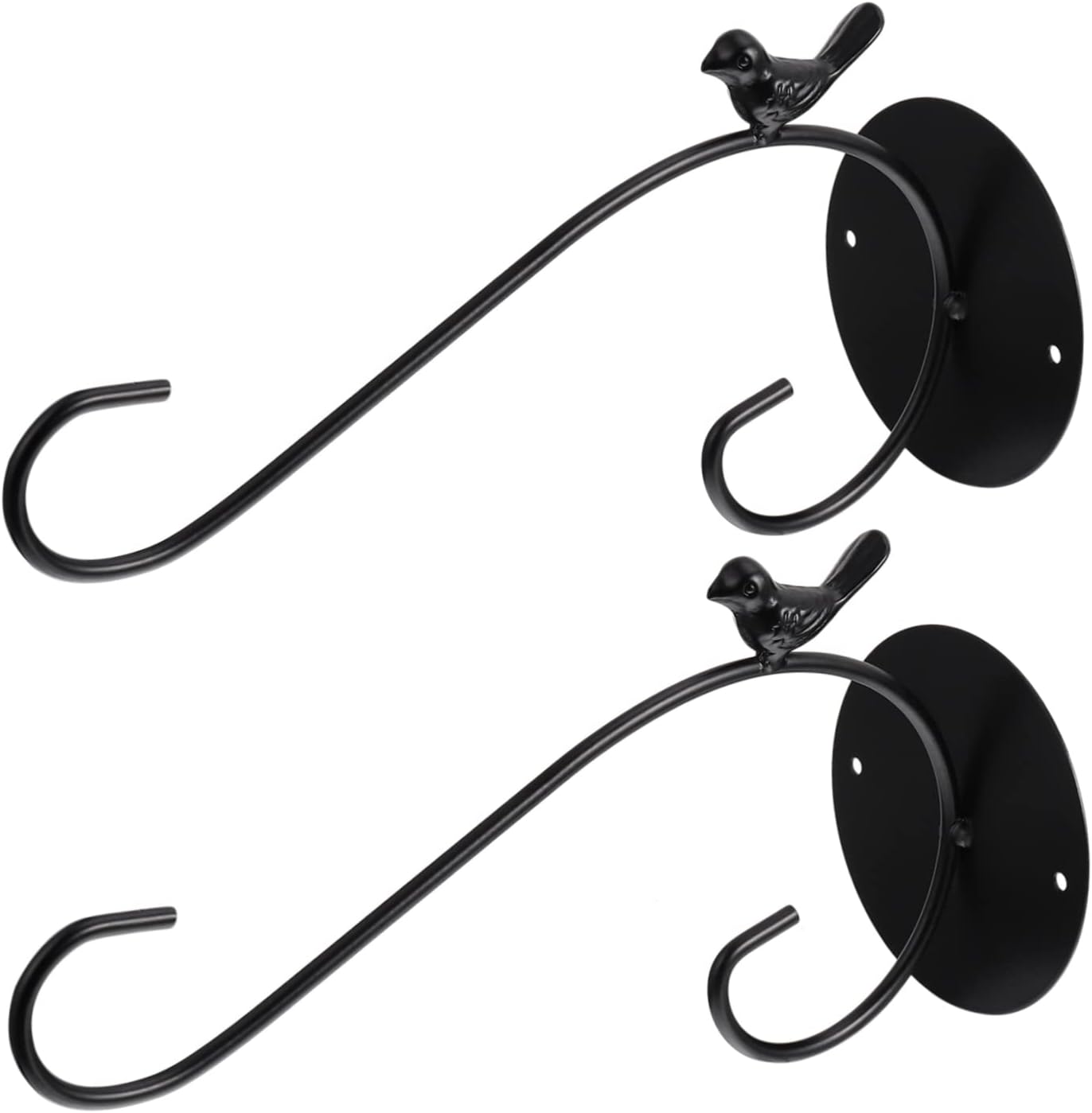 2Pcs Vintage Wall Hooks for Hanging Plants Lanterns Bird Feeders Durable Outdoor Indoor Garden Decor Rustic Style Easy Installation Strong Rustproof