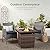 Best Choice Products 28in Gas Fire Pit Table, 50,000 BTU Outdoor Wicker Patio Propane Firepit w/Faux Wood Tabletop, Clear Glass Rocks, Cover, Hideaway Tank Holder, Lid - Brown