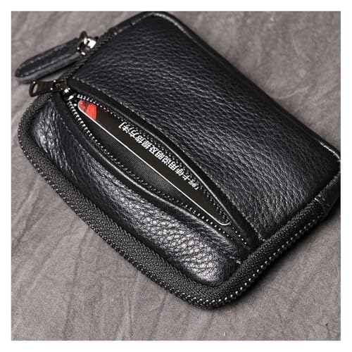 Cartera de cuero estilo retro artesanal con cremallera duradera 6