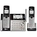 AT&T TL96273 DECT 6.0 Expandable Cordless Phone with Bluetooth Connect to Cell, Answering System and Base Speakerphone, 2 Handsets, Silver/Black