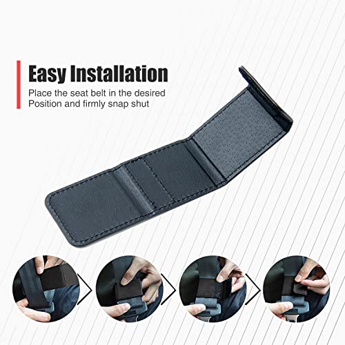 Comfort Auto Shoulder Neck Strap Positioner Locking Clip Protector, Andtobo Universal Vehicle Car Seat Belt Safety Covers -2 Pack (Gray) #TOP5