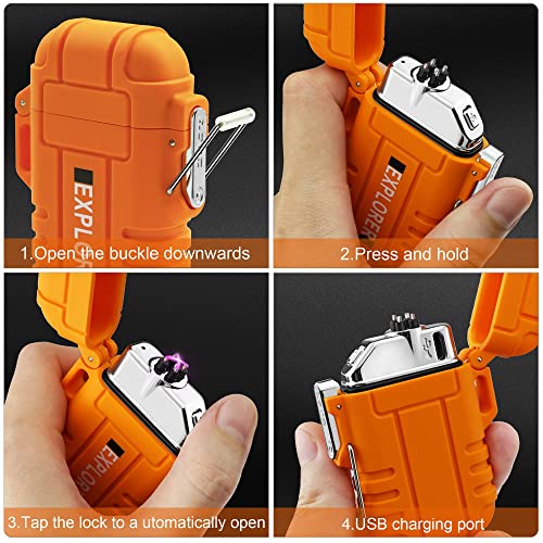 lafagiet USB Rechargeable Lighter, Waterproof Dual Arc Lighters for