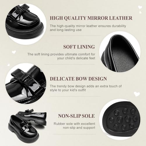 Image of KIDSUN Toddler Boy's Girl's Dress Shoes Comfort Lace-Up Oxford School Uniform Shoes Loafer Flats (Toddler /Little Kid)