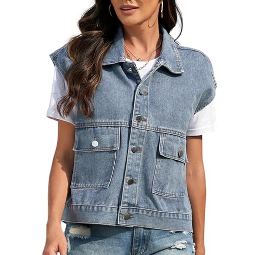 Chaleco de mezclilla holgado FindThy para mujer que buscan comodidad