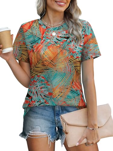 Image of XIEERDUO Womens Summer Tops 2026 Pleated Round Neck Short Sleeve Shirts Business Casual