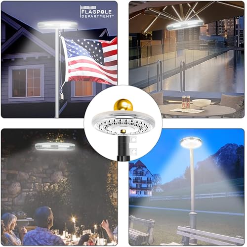 Flagpole Department SOLARLIGHT-48LED-SILVER Ultra Bright Solar Flag Pole Light thumb #7
