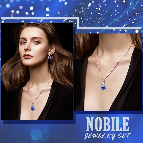 Charming Crystal Jewelry Sets For Women 18K White Gold Plating Bracelet Necklace And Earrings Sets For Wife Girlfriend Or Mothers Idea Gift For Mother's day - Image 6