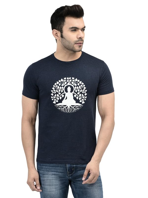 Amazon Brand – Nora Nico Half Sleeve Round Neck 100% Cotton Tshirt for Mens Regular Fit Printed T-Shirts
