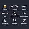 Topping E30 II Decoder 2*AK4493S DAC Hi-Res Audio XMOS XU208 Touch Operation E30II Preamp DAC (Black)