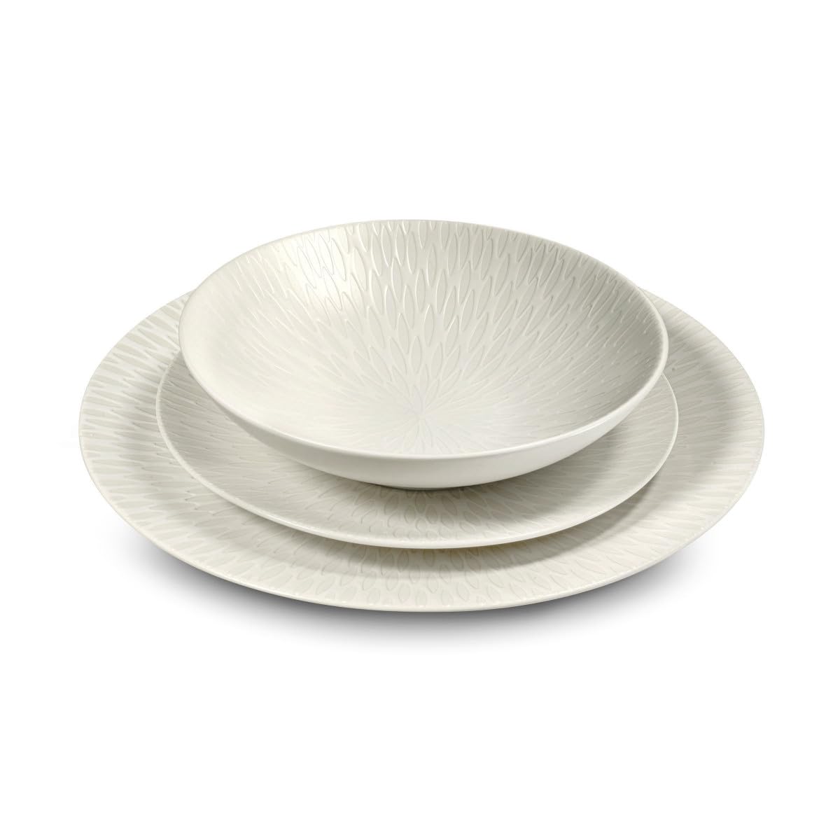 Médard de Noblat - Service vaisselle - Muse - Grès - Lot de 18 assiettes - Ivoire
