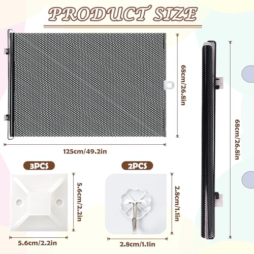 Einziehbares Treppenschutzgitter für Baby,Treppenschutzgitter Ausziehbar ohne Bohren,ausziehbares Babyabsperrgitter,Türschutzgitter Ausziehbar für Babys,für Babys und Haustiere(68 x 125 cm)