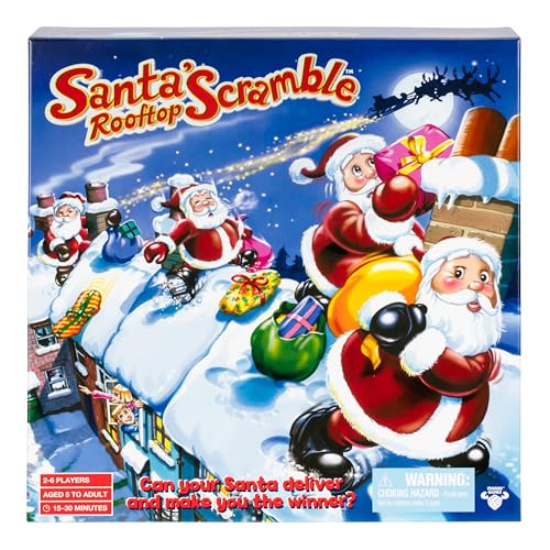 Santa's Rooftop Scramble is A Family Board Game Full of