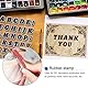 GLOBLELAND 8.7X7 Retro Buchstaben Zahlen Cling Stamps Text Haftstempel EVA Gummi Stempel Für Die Kartengestaltung Fotoalbum Papierbasteldekor DIY Scrapbooking