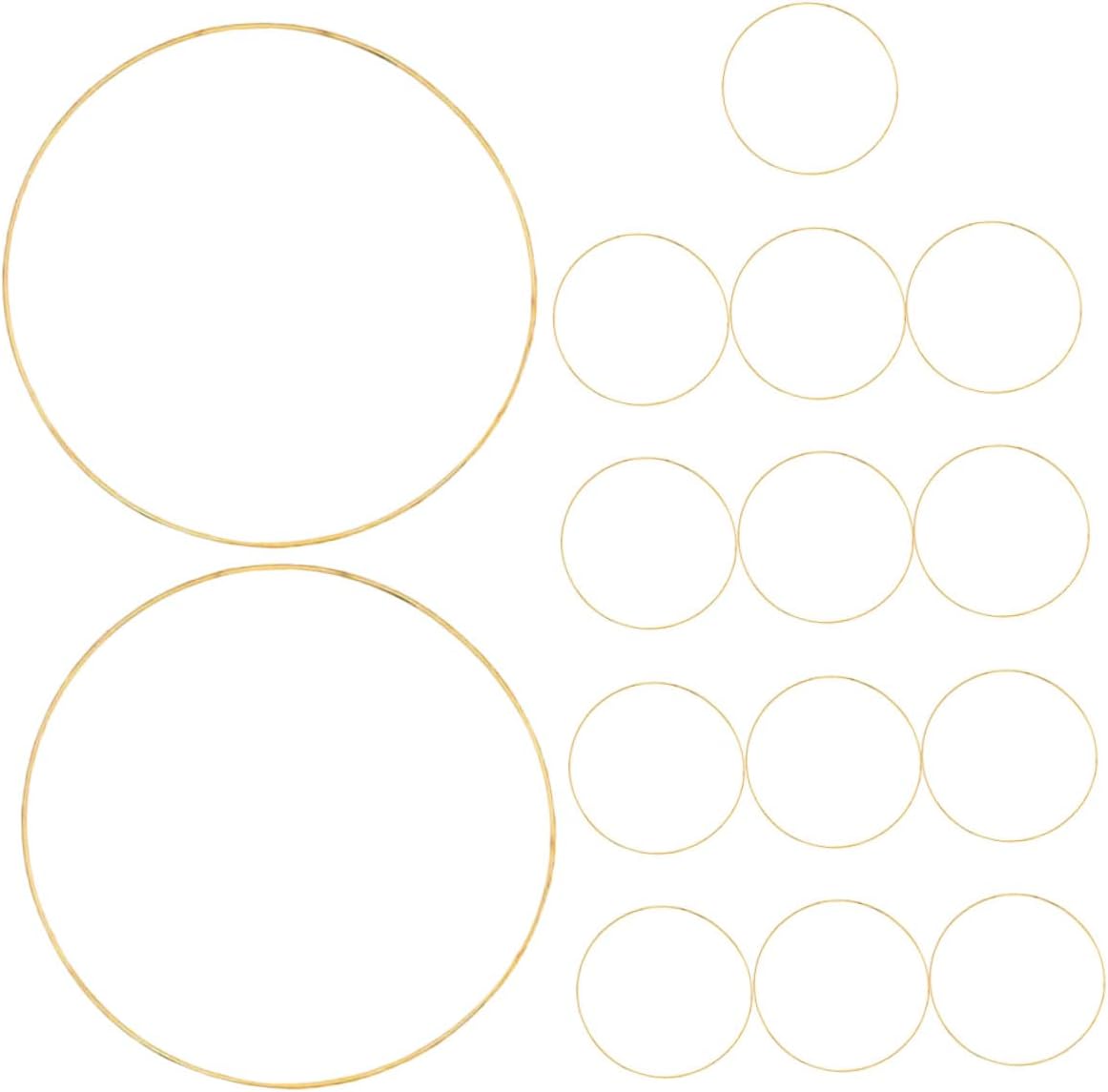 PRETYZOOM 15pcs Metal Dream Catcher Craft for Floral Wreaths Home Decor and Creative Accessories