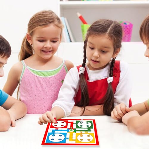 Image of Webby Ludo with Snake and Ladders Double Sided Board Game | Portable Travel Set | Traditional Fun Family Game for Kids and Adults
