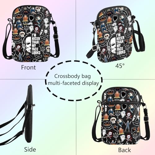 Scary Halloween Inspire Crossbody Bag Horror Movie Lover Gift Michael Scary Movie Merchandise Myers Killer Gift3