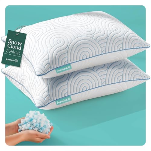 La Mejor Recopilación de De almohadas los más recomendados. 45 Dreamlab Almohada Snow Cloud Pillow 2 Pack| Funda Fría al Tacto, Altura Ajustable, Memory Foam y Microfibras | Firmeza: Media | Hipoalergénica, Certificaciones |2 Piezas Tamaño...