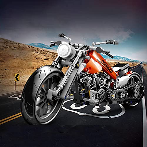 VPPI Technik Motorcycle Bausteine Bausatz, Technic Motobike, Technik T3009 Motorcycle Modellbausatz Klemmbausteine… – Bild 4