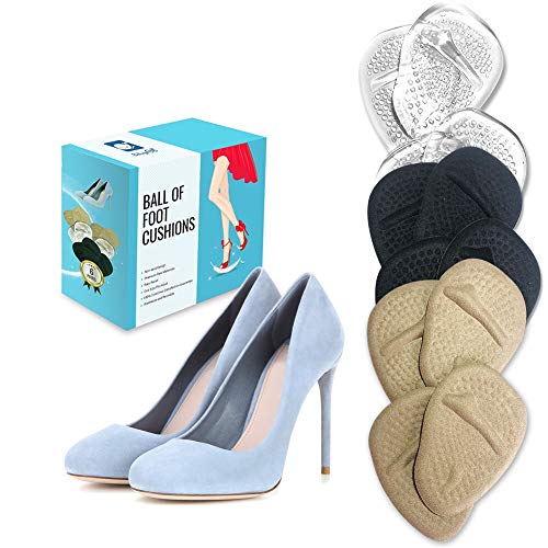 (12 Pieces) Metatarsal Pads for Women | Ball of Foot Cushions for Pain