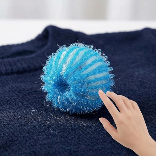 Image of Pet Hair Remover for Laundry, Washing Machine Hair Catcher, Dryer Balls for Clothing Dog Cat Pet Fur Remover (Orange+Blue) (12, Blue)