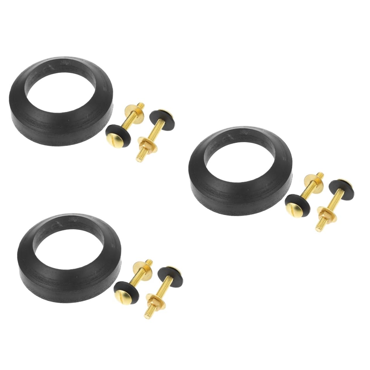 DOITOOL 3 Sets Toilettentank Schrauben Unterlegscheiben Ersatzteile Home Closestool Zubehör Einfach Installieren Abdichtung