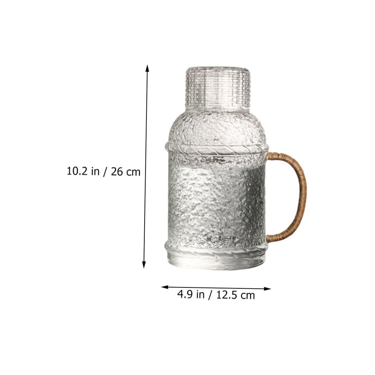 Glaskrug Wasserkocher 2,0l Aus Hitzebeständigem Glas Mit Deckel Transparenter Wasserkrug Für Zuhause Und Büro Großer Wasserbehälter Für Tee Und Kalte Getränke