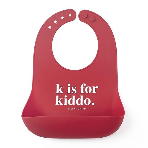 Bella Tunno Wonder Bib - Baberos de silicona ajustables para niñas y niños, silicona duradera e impermeable sin BPA