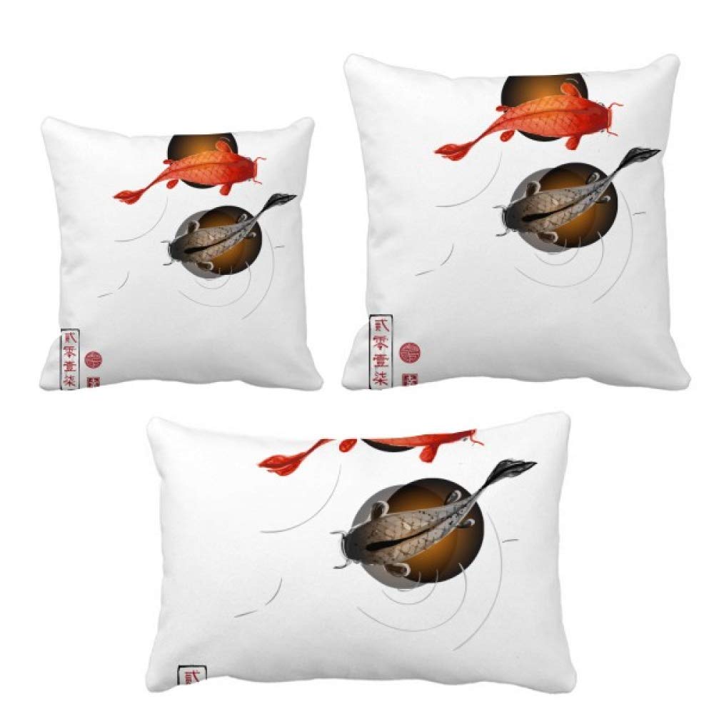 Housse de coussin poisson chinois DIYthinker décoration salon