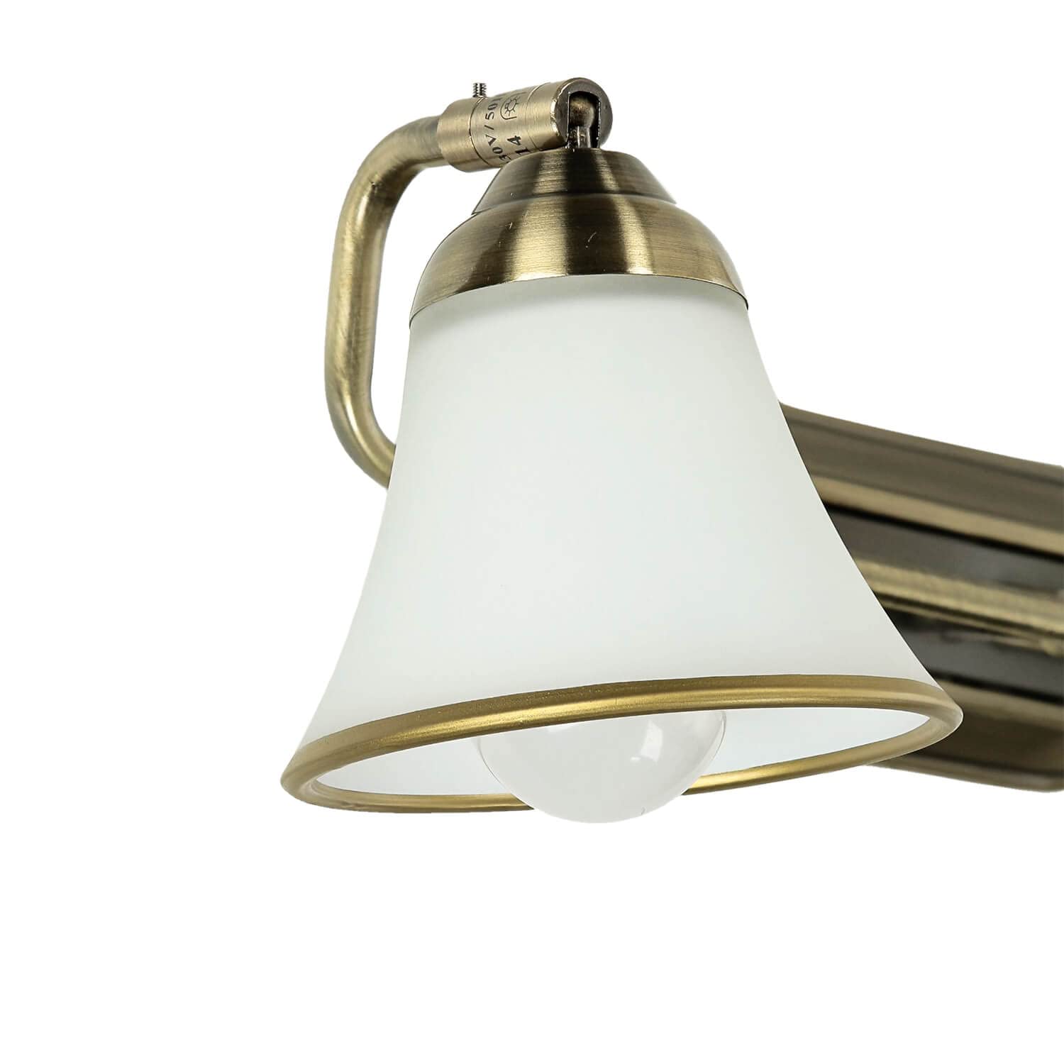 Licht-Erlebnisse Wandleuchte Bad verstellbar mit Kippschalter, Spiegelleuchte, Jugendstil, schwenkbar, Bronze, blendarm, Glas, 2-flammig, E14, B:42 cm, Wandlampe Spiegel