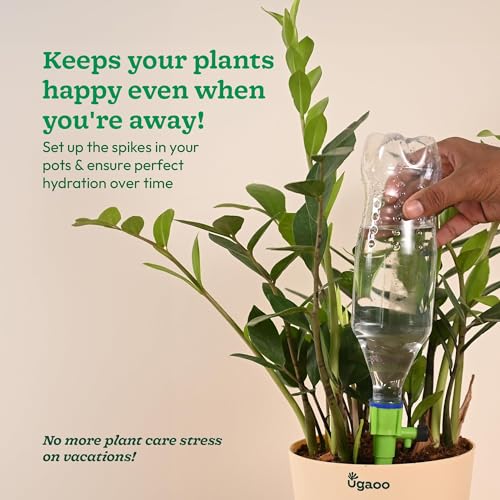 Image of UGAOO Self Watering Spikes for Plants Set of 12 | Automatic Water Spikes | Plant Auto Watering System | Water Dripper for Plants | Self Watering for Indoor Plants | Vacation Plant Waterer