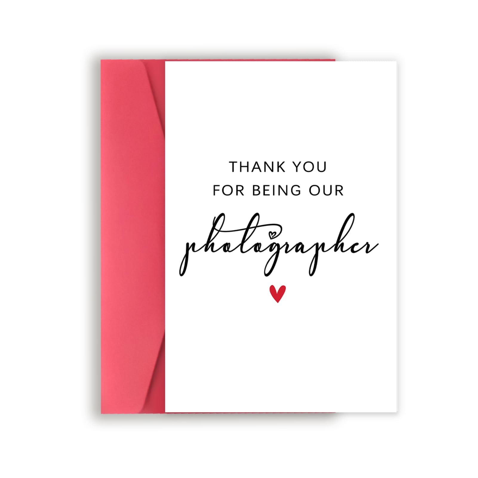 Amorista Thank You Card Gifts for Photographer, Simple Appreciation Gifts for Photographers,Thank You for Being Our Photographer, Bridal Party Wedding