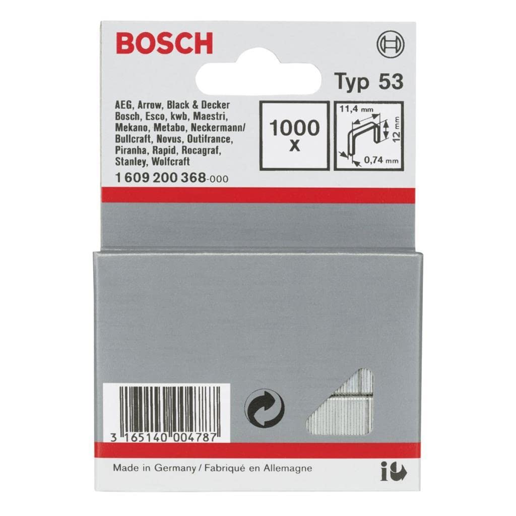 Bosch 1000x Fine Wire Staples (Length 12 mm,)