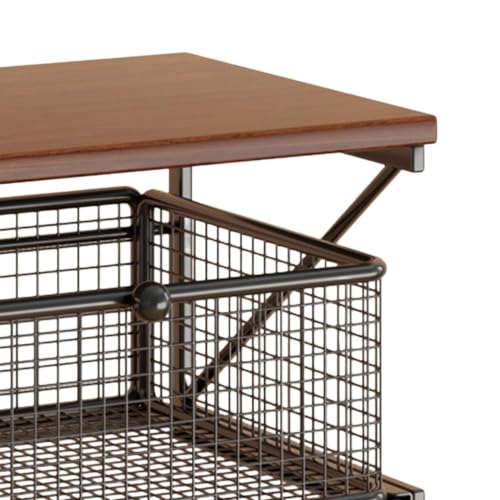 Estante de microondas de 2 niveles y mueble para cafetera con cajón 7