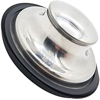 Vista 2 de MaxLLTo Tapón de brida de eliminación de basura de repuesto solo con sello de goma acabado de acero inoxidable para fontanería Thrifco 7343202