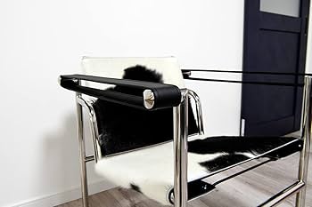 ル・コルビジェ　LC1　スリングチェア　リプロダクト　本革レザー　ブラック　黒 Amazon｜LC1スリングチェア ポニースキン仕様 色ブラック