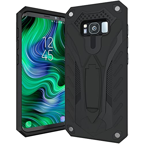 Kitoo Designed for Samsung Galaxy S8 Plus Case with Kickstand, Military Grade 12ft. Drop Tested - Black