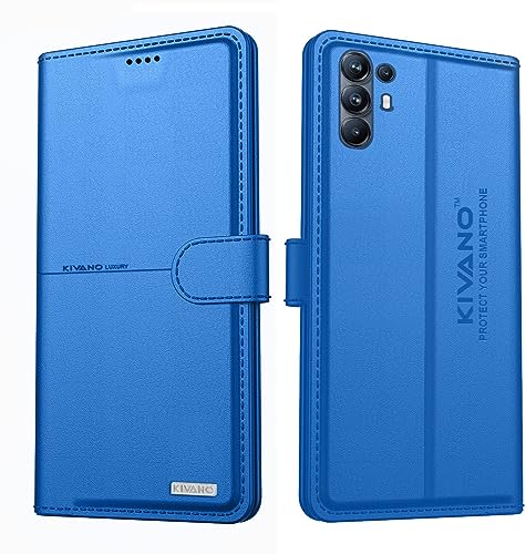Image of KIVANO Compatible with Oppo F19 Pro Plus 5G Flip Cover | Leather Finish | Inside Pockets & Inbuilt Stand | Shockproof Wallet Style Magnetic Closure Back Cover Case